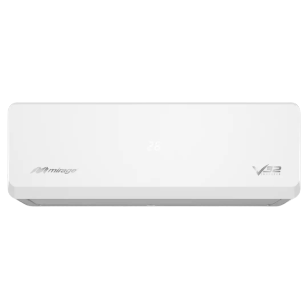 Aire acondicionado Mirage V32 inverter tipo minisplit, color blanco, montado en pared