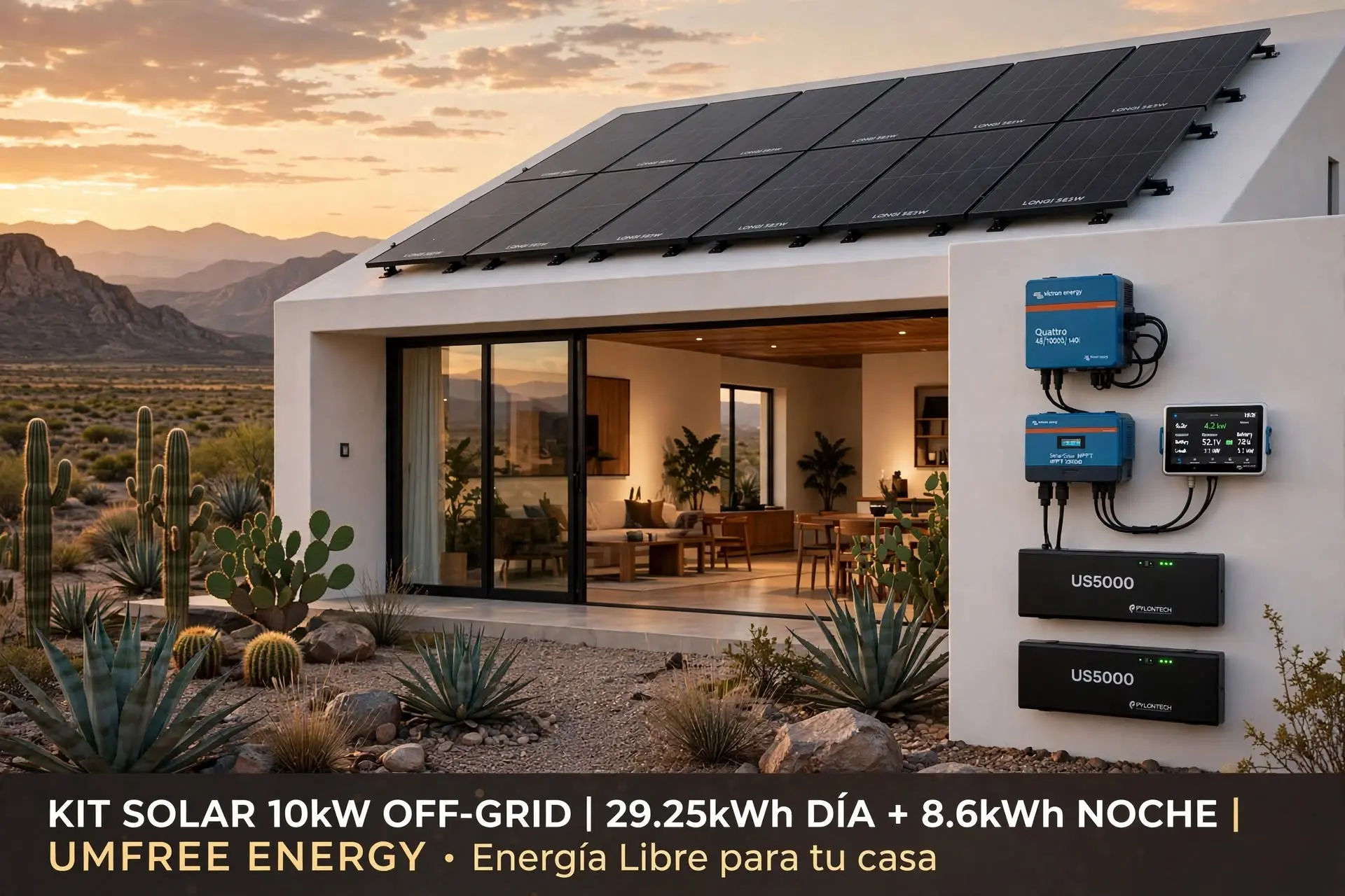 Kit Solar autonomo 10kW | Off-Grid | Umfree Energy - Imagen 3