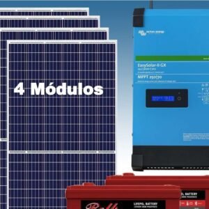 Kit Solar autónomo Fotovoltaico para una Potencia de 3,000 Wh