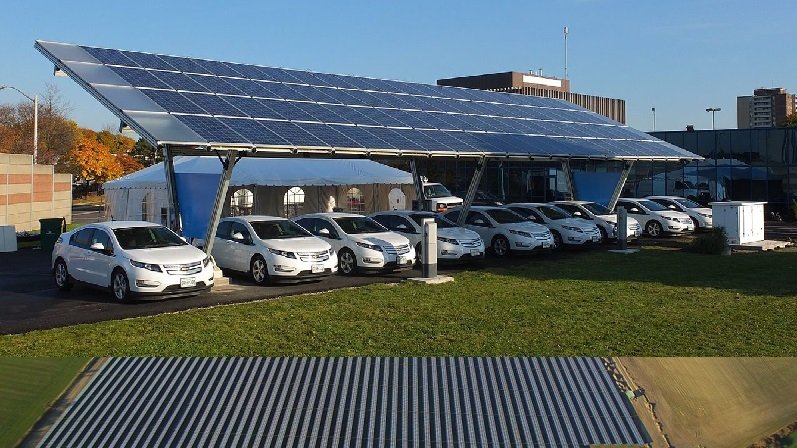 autos cargando electricos energia solar 2